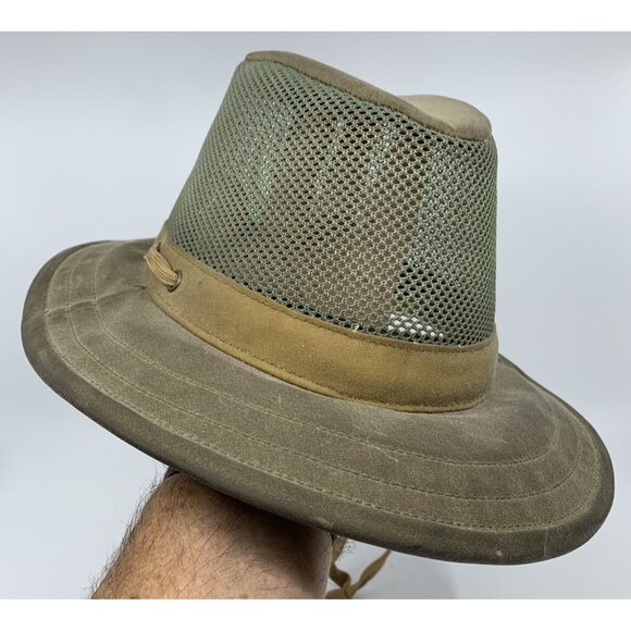 Outback Trading Co Mens Oilskin Willis 1470 Mesh Hat Medium Aussie Adventure - Picture 2 of 9